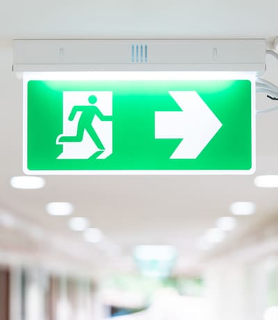 Procedimentos de evacuação